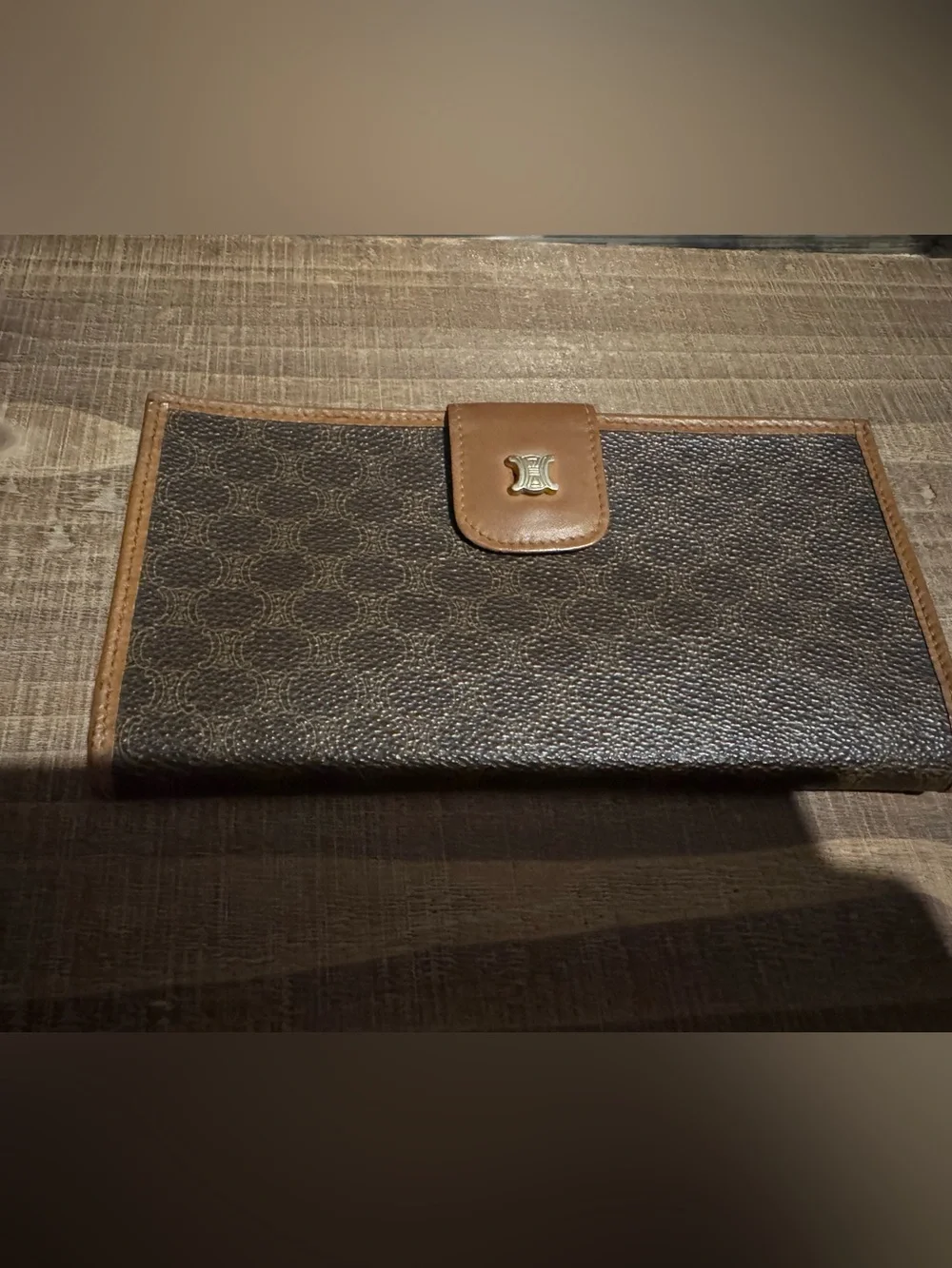 Vintage Celine Macadam Triomphe Long Wallet Made in Italy